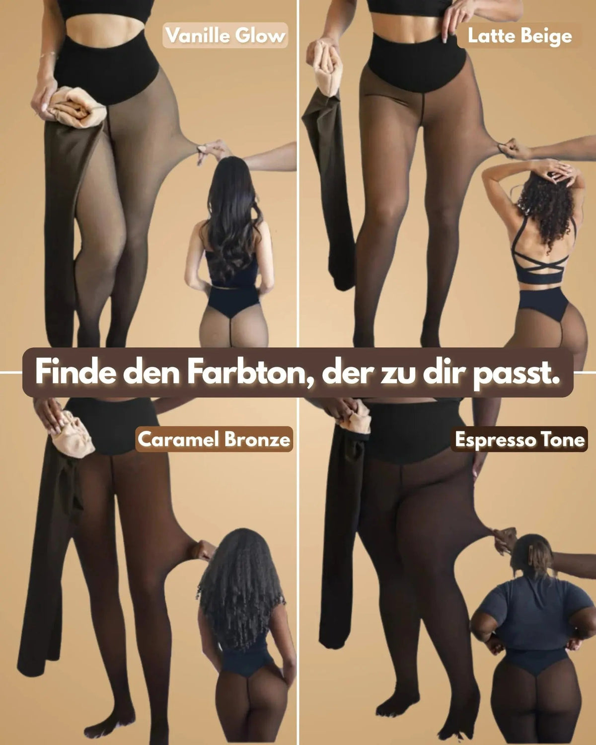 Fleecegefütterte Strumpfhose – warm & formend
